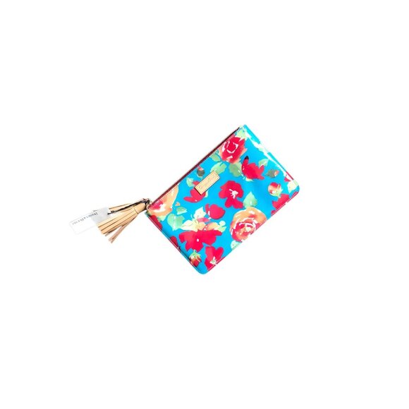 NWT Dooney and Bourke Blue Floral Clutch